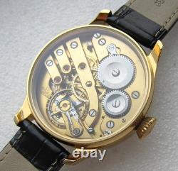Rare LEIJONA 24h Dial, Marriage Wristwatch Vintage Swiss Movement, New Case 48mm