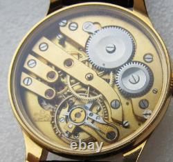 Rare LEIJONA 24h Dial, Marriage Wristwatch Vintage Swiss Movement, New Case 48mm