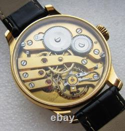 Rare LEIJONA 24h Dial, Marriage Wristwatch Vintage Swiss Movement, New Case 48mm