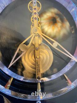 Rare LeCoultre Aquarium Skeleton Clock Signed Marina, Swiss, 16 Jewels