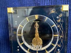 Rare LeCoultre Aquarium Skeleton Clock Signed Marina, Swiss, 16 Jewels