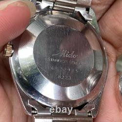 Rare MIDO President Day Date Honeycomb Dial Automatic ETA Vintage Swiss Watch