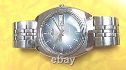 Rare Mens Large Vintage Mido Electronic Day Date Swiss Watch Running Well