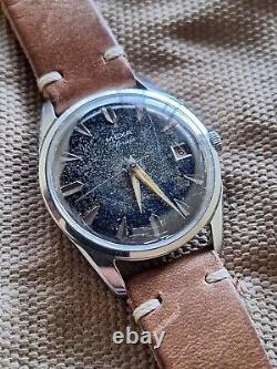 Rare Mexa Florida Incabloc ETA Automatic Black Dial Patina Swiss