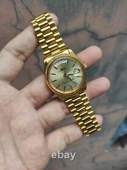 Rare Mido Commander Day Date Vintage Mido 8299 Gold Plated authentic swiss made