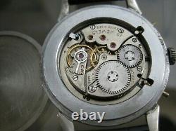 Rare Movado Cal. 475 Swiss Men's Triple Calendar Steel 15 Jewels Wristwatch