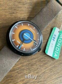 Rare NOS 1960s 1970s Vintage Swiss Zenith Mondia Moonstone Mystery Dial Watch