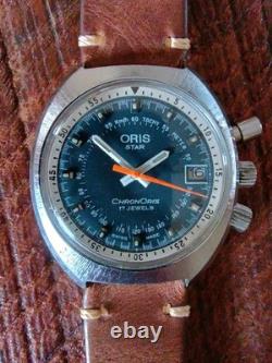 Rare Oris ChronOris Star 1970's Vintage Swiss Cal. 725 Chronograph Mens Watch