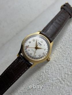 Rare Oris Pointer Date Gold Manual Winding 302-7285B 1990s Swiss Watch Vintage