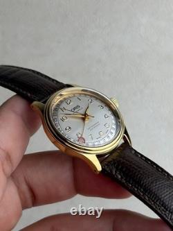 Rare Oris Pointer Date Gold Manual Winding 302-7285B 1990s Swiss Watch Vintage