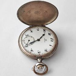 Rare Pocket Watch Omega Silver 1929-1935? 7393858 Vintage Swiss SERVICED