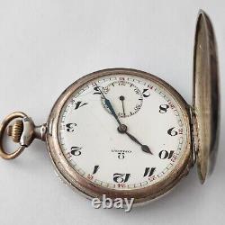 Rare Pocket Watch Omega Silver 1929-1935? 7393858 Vintage Swiss SERVICED