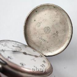 Rare Pocket Watch Omega Silver 1929-1935? 7393858 Vintage Swiss SERVICED