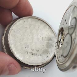 Rare Pocket Watch Omega Silver 1929-1935? 7393858 Vintage Swiss SERVICED