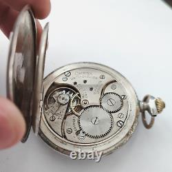 Rare Pocket Watch Omega Silver 1929-1935? 7393858 Vintage Swiss SERVICED