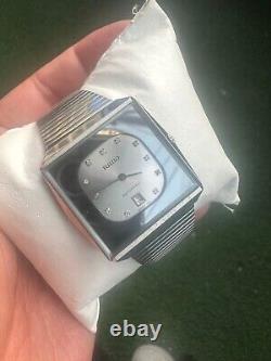 Rare RADO Automatic Watch Swiss 80s & Scratchproof Unisex Vintage Silver Dial