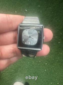 Rare RADO Automatic Watch Swiss 80s & Scratchproof Unisex Vintage Silver Dial