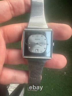 Rare RADO Automatic Watch Swiss 80s & Scratchproof Unisex Vintage Silver Dial