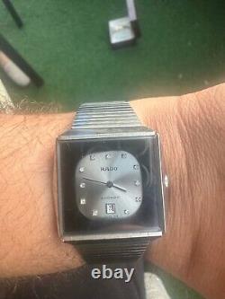 Rare RADO Automatic Watch Swiss 80s & Scratchproof Unisex Vintage Silver Dial