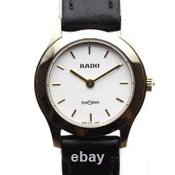 Rare RADO DIASTAR 153.04063 Quartz 90s Vintage Swiss Made Hardmetal White Dial