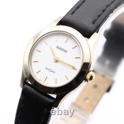 Rare RADO DIASTAR 153.04063 Quartz 90s Vintage Swiss Made Hardmetal White Dial