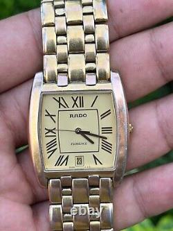 Rare RADO FLORENCE CLASSIC Watch Swiss 80s Men Vintage Gold Plated Wristwatch