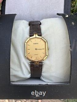 Rare RADO Golden Watch Swiss 80s & Lady Vintage Gold Wristwatch Quartz