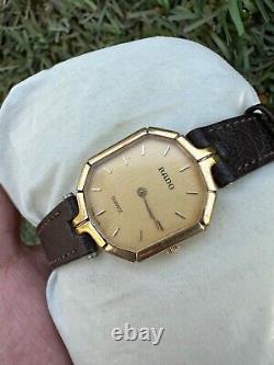 Rare RADO Golden Watch Swiss 80s & Lady Vintage Gold Wristwatch Quartz