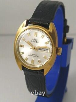 Rare ROYCE 17 J. Swiss made Mechanical Women's WatchVintage 70'sGP 10micfhf378