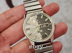 Rare Rado Day Night Automatic Day Date Swiss Made Vintage Black Dial Gent 11847