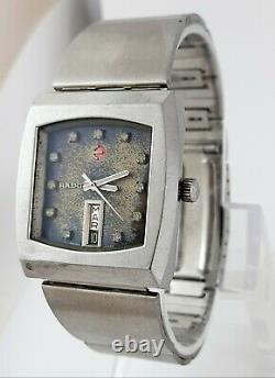 Rare Rado Ncc 505 Automatic Day/date Diamonds Dial Ss Vintage Swiss Watch Men's