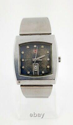 Rare Rado Ncc 505 Automatic Day/date Diamonds Dial Ss Vintage Swiss Watch Men's