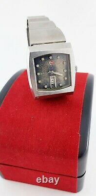 Rare Rado Ncc 505 Automatic Day/date Diamonds Dial Ss Vintage Swiss Watch Men's