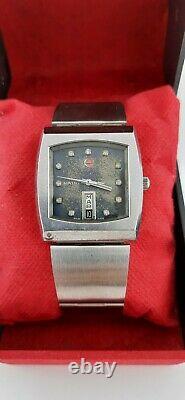 Rare Rado Ncc 505 Automatic Day/date Diamonds Dial Ss Vintage Swiss Watch Men's