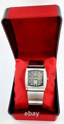 Rare Rado Ncc 505 Automatic Day/date Diamonds Dial Ss Vintage Swiss Watch Men's