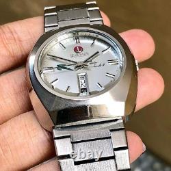 Rare Rado Sapphire Gazelle Day Date Silver Dial Automatic Swiss Vintage Watch