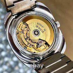 Rare Rado Sapphire Gazelle Day Date Silver Dial Automatic Swiss Vintage Watch
