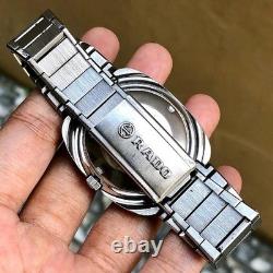 Rare Rado Sapphire Gazelle Day Date Silver Dial Automatic Swiss Vintage Watch