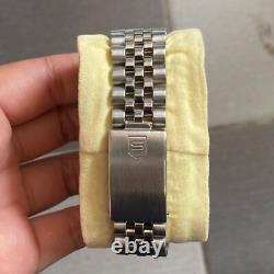 Rare Sandoz President Quartz Date Roman Index White Dial Swiss Vintage Watch Men