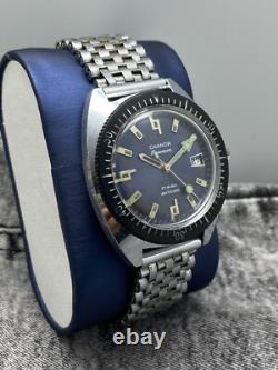 Rare Skin Divers Chanor Sous-Marine Blue Dial Vintage Swiss Watch 1970s