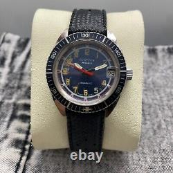 Rare Skin Divers Fischer Extra Sous-Marine Blue Dial Vintage Swiss Watch 1960s