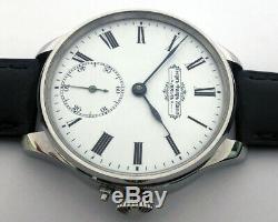 Rare Swiss ANTIQUE Georges Favre-Jacot Wristwatch Steel Case Enamel Dial Zenith