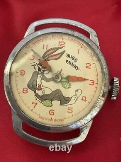 Rare Swiss Bugs Bunny hand winding antique vintage watch running