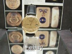 Rare Swiss Chopard Vintage 1960's Solid 18k Gold Watch With Date Lovely Dial