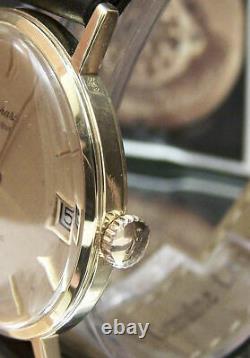 Rare Swiss Chopard Vintage 1960's Solid 18k Gold Watch With Date Lovely Dial