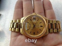 Rare Swiss Gold Plated Oyster Model West End Watch Sower Men's Automatic Watch