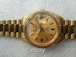 Rare Swiss Gold Plated Oyster Model West End Watch Sower Men's Automatic Watch