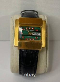 Rare Swiss Vintage Louis Rossel Automatic Mens Watch with Ruby