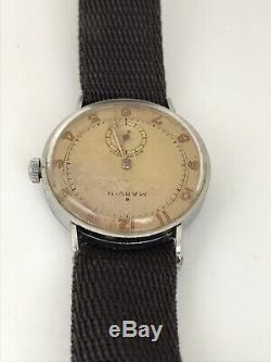 Rare Swiss Watch Men`s Marvin Big Case Style Militaire Calibre 510 Vintage