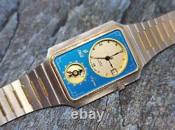 Rare Swiss made Dalil Supra Qiblat Muslim Islamic automatic Men watch Blue 2